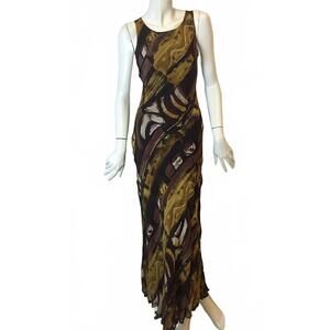 NEW MATHILDE women's printed sleeveless gown in geometric multicolor
